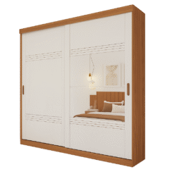 Roupeiro Santa Catarina 02 portas 04 gavetas 100% MDF larg. 2,43m