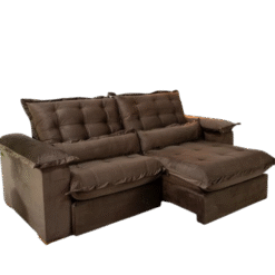 Sofá Retrátil Reclinável Maldivas 2.30m Marrom