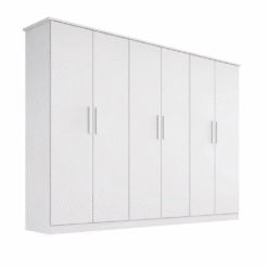 Roupeiro Nina Casal 06 Portas 04 gavetas larg. 2,12cm 100% MDF Branco