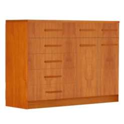 Cômoda Petrus 07 gavetas 02 portas Nature larg. 1,48m