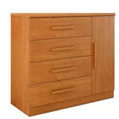 Cômoda Zeus 04 gavetas 01 porta Nature larg.: 1,18m