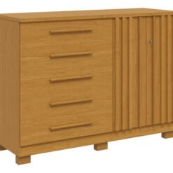 Cômoda Bella 05 Gavetas e 02 Portas Lateral Cinamomo