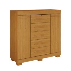 Cômoda Diana 05 Gavetas e 02 Portas Cinamomo