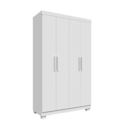 Guarda-roupa Lana 04 Portas Branco Larg. 1,09m 100% MDF